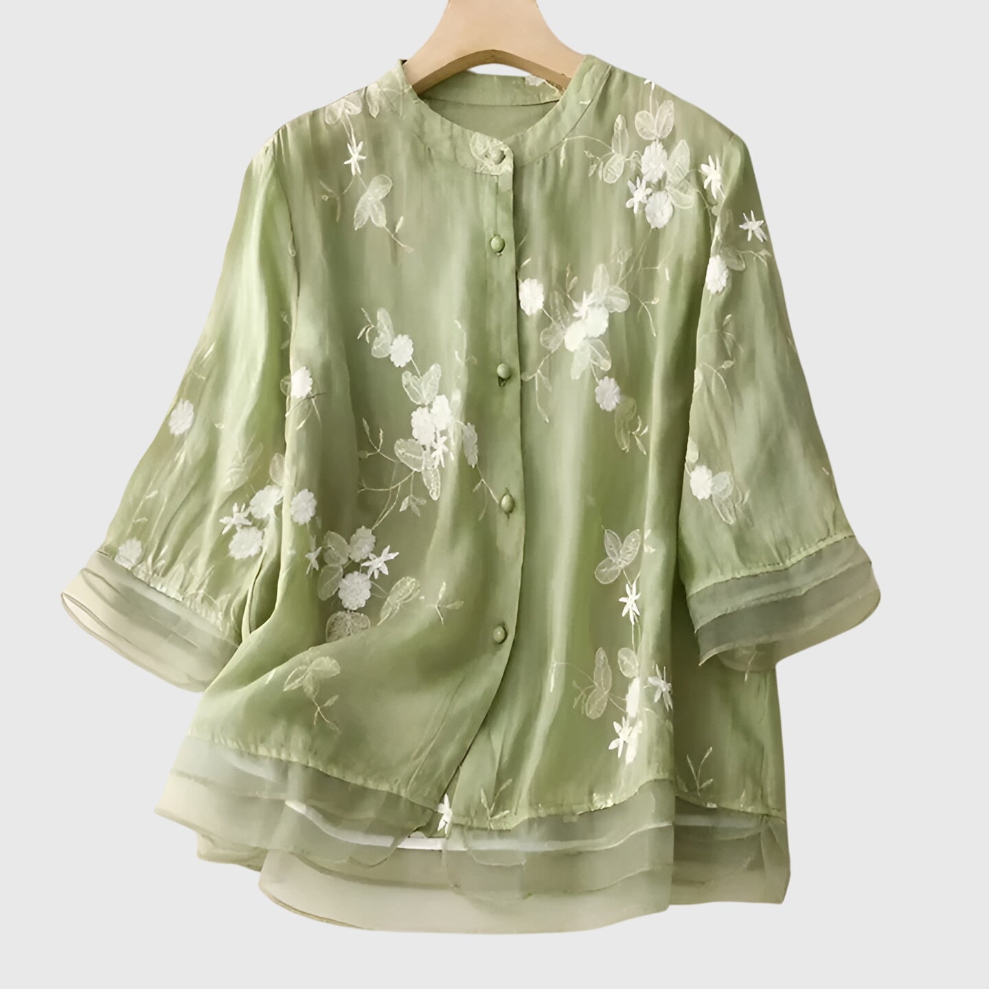 Beautiful Blouse With Floral Embroidery