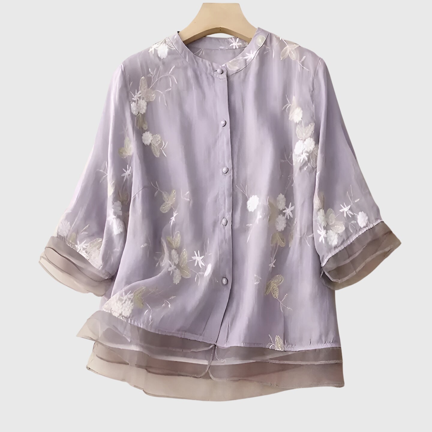 Beautiful Blouse With Floral Embroidery