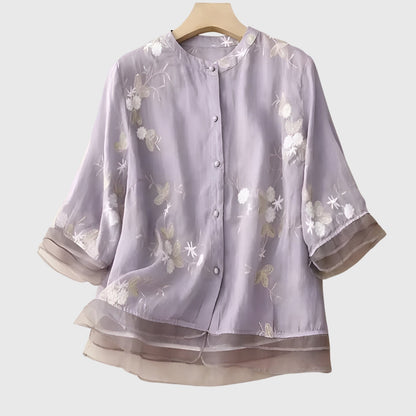 Beautiful Blouse With Floral Embroidery