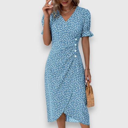 Beautiful Flower Print Summer Dress