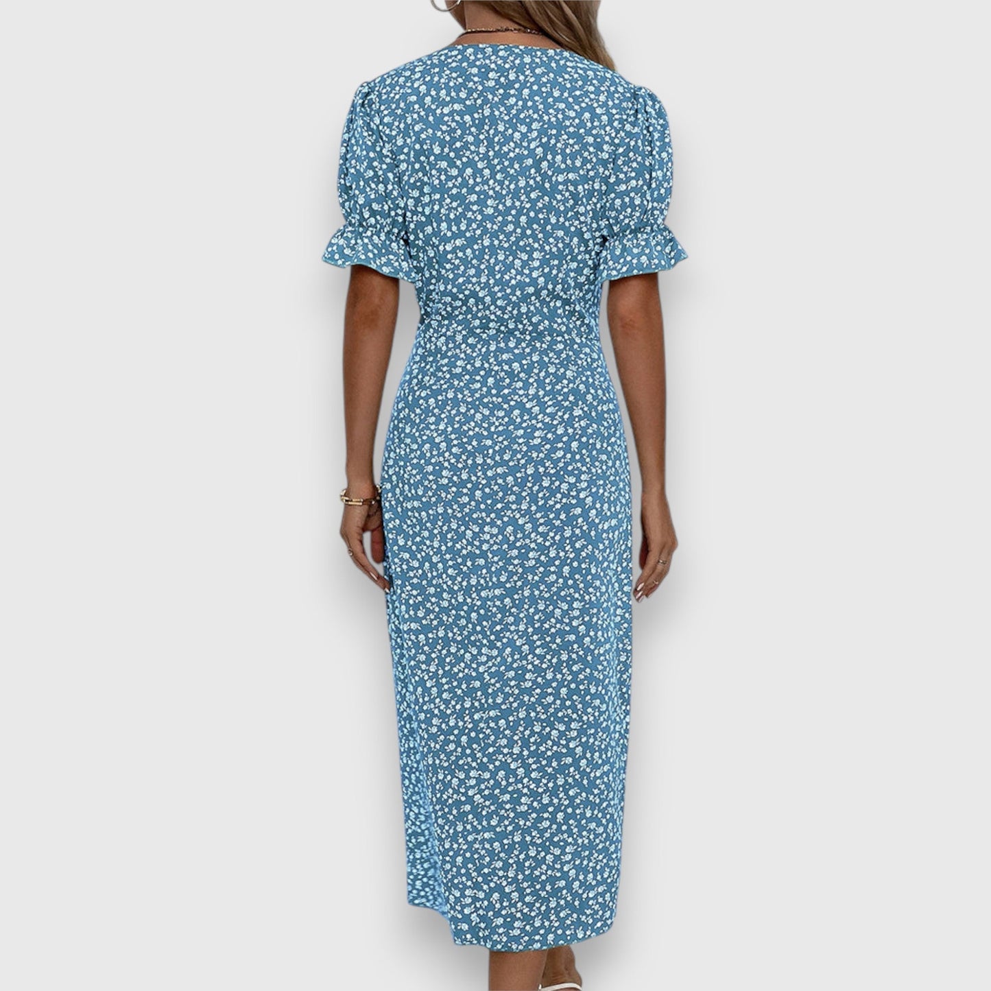Beautiful Flower Print Summer Dress