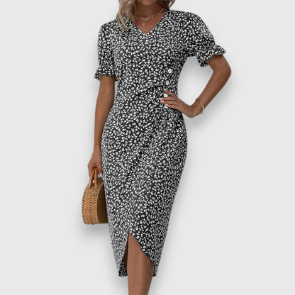 Beautiful Flower Print Summer Dress