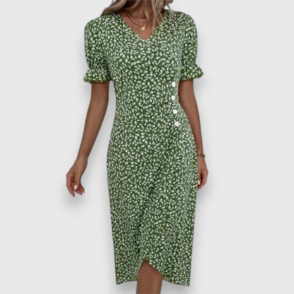 Beautiful Flower Print Summer Dress