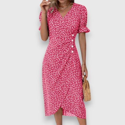 Beautiful Flower Print Summer Dress