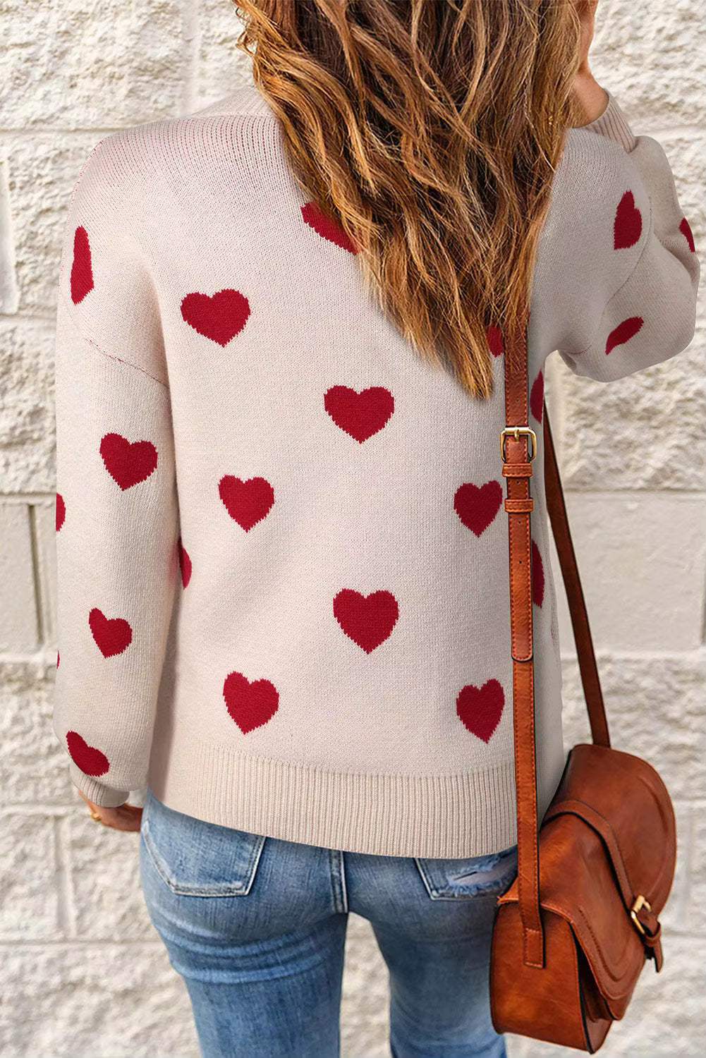 Beautiful Heart Pattern Sweater
