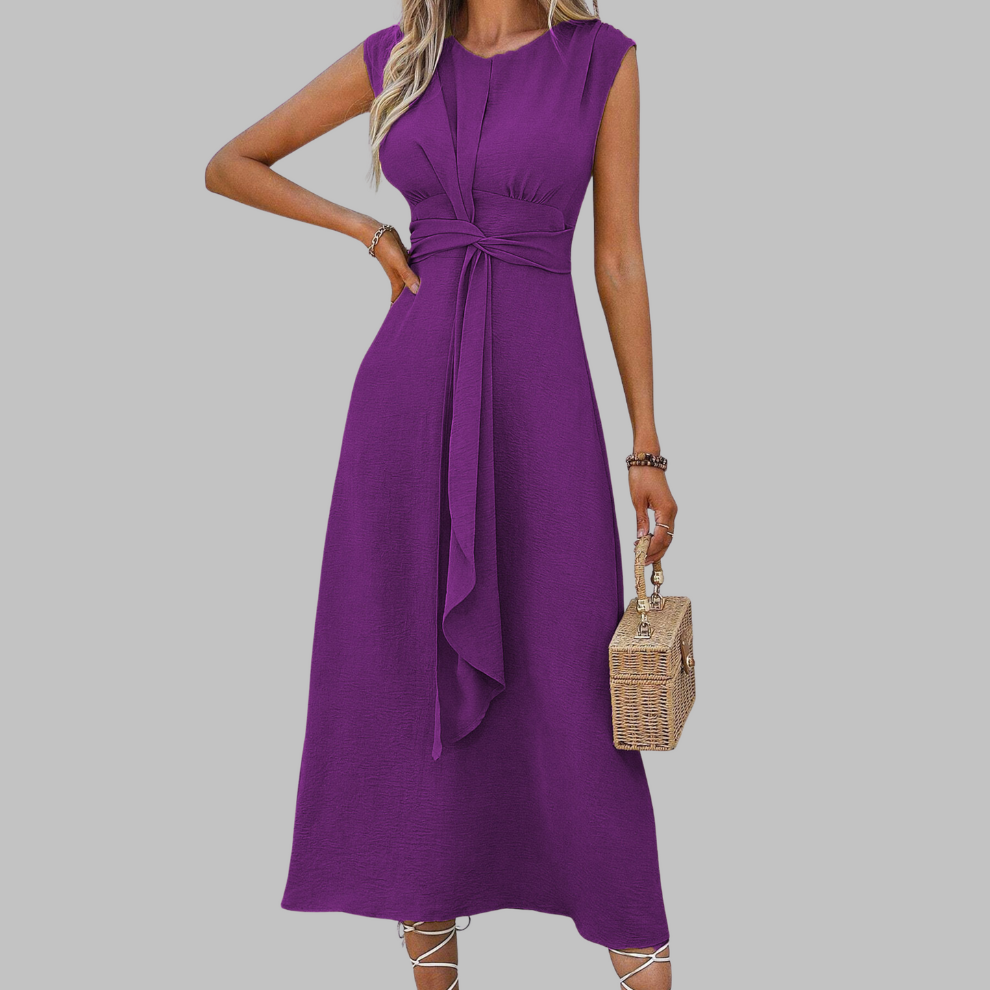 Beautiful Strapless Round Neck Floor Length Dress
