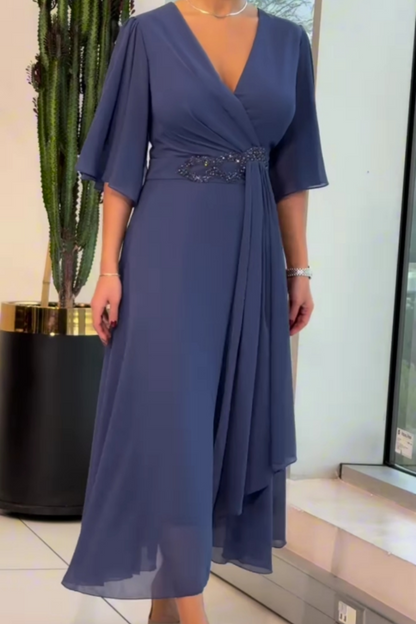 Beautiful V-neck Long Maxi Dress