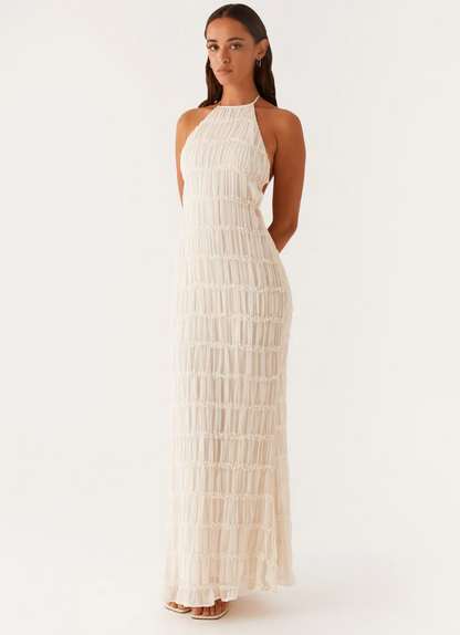 Beautiful Strappy Long Evening Dress - Olytrend