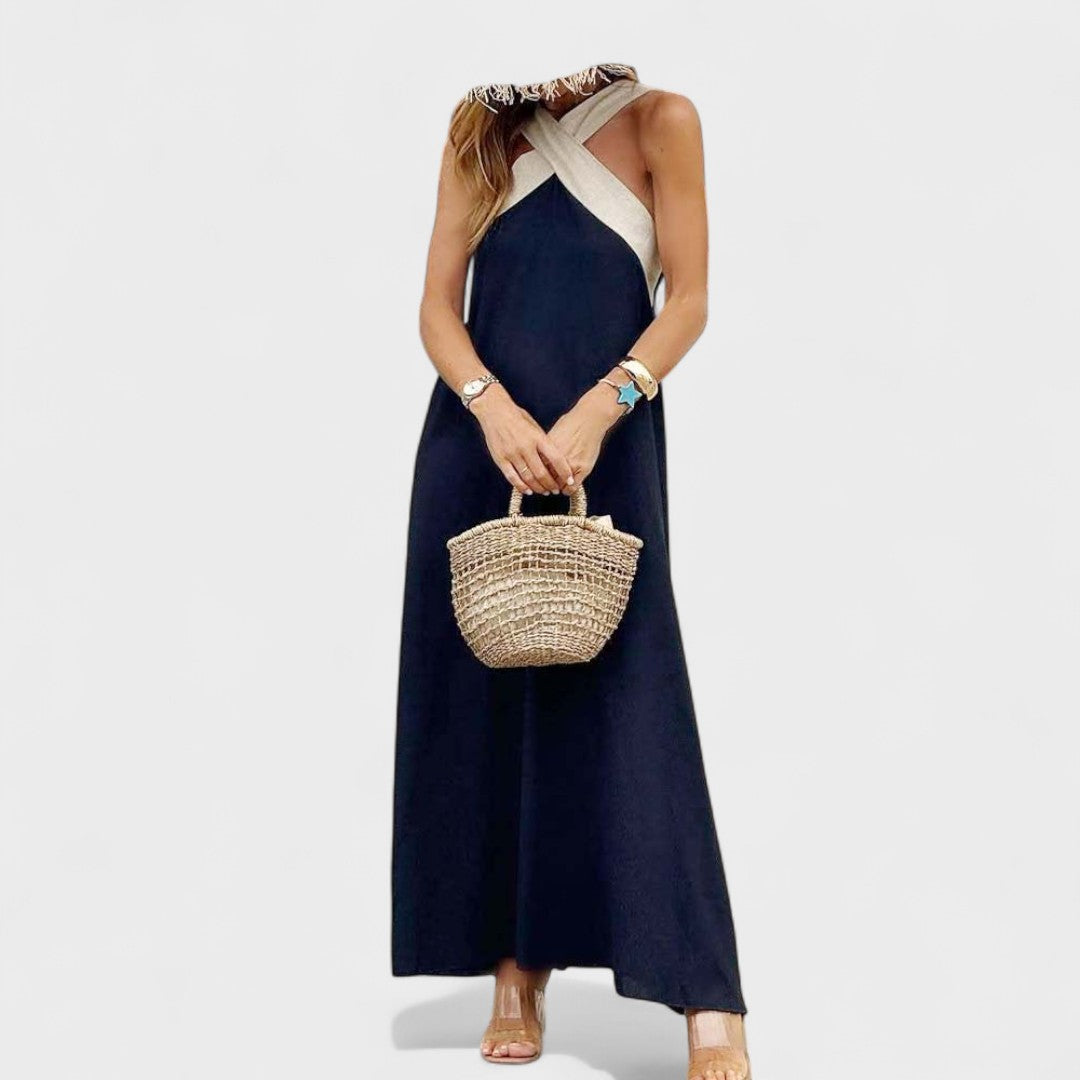 Beautiful V-Neck Long Evening Dress