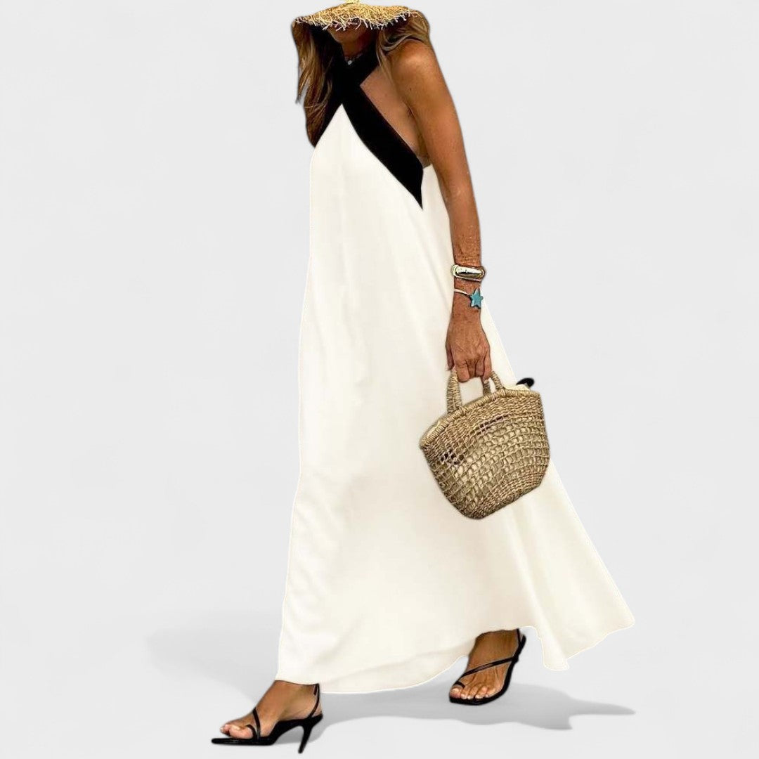 Beautiful V-Neck Long Evening Dress