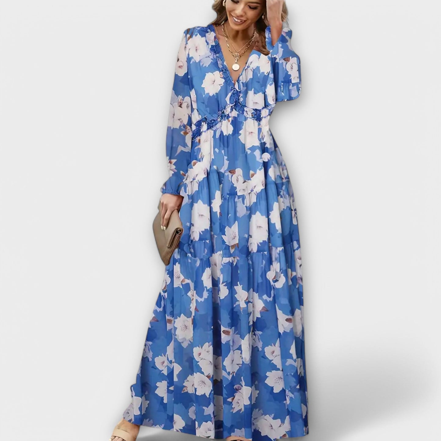 Beautiful Floral Long Maxi Dress