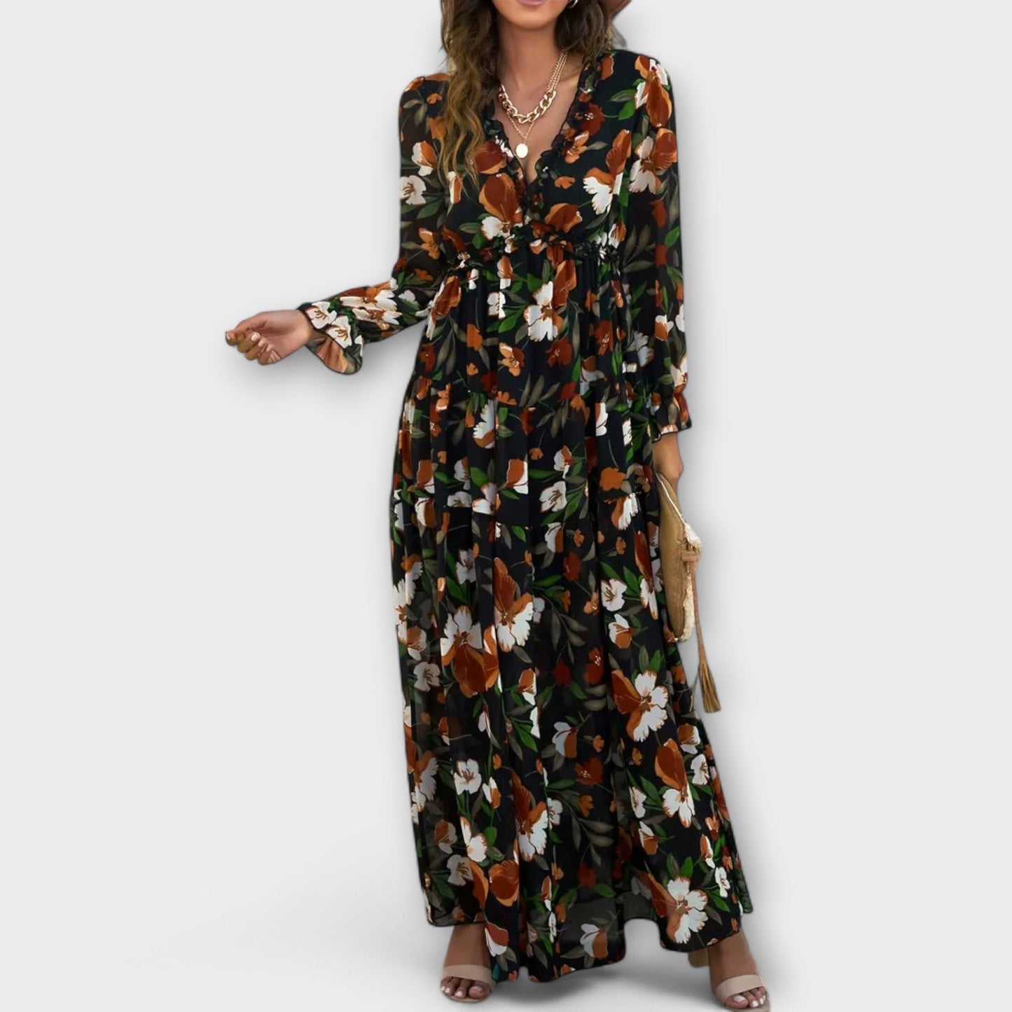 Beautiful Floral Long Maxi Dress