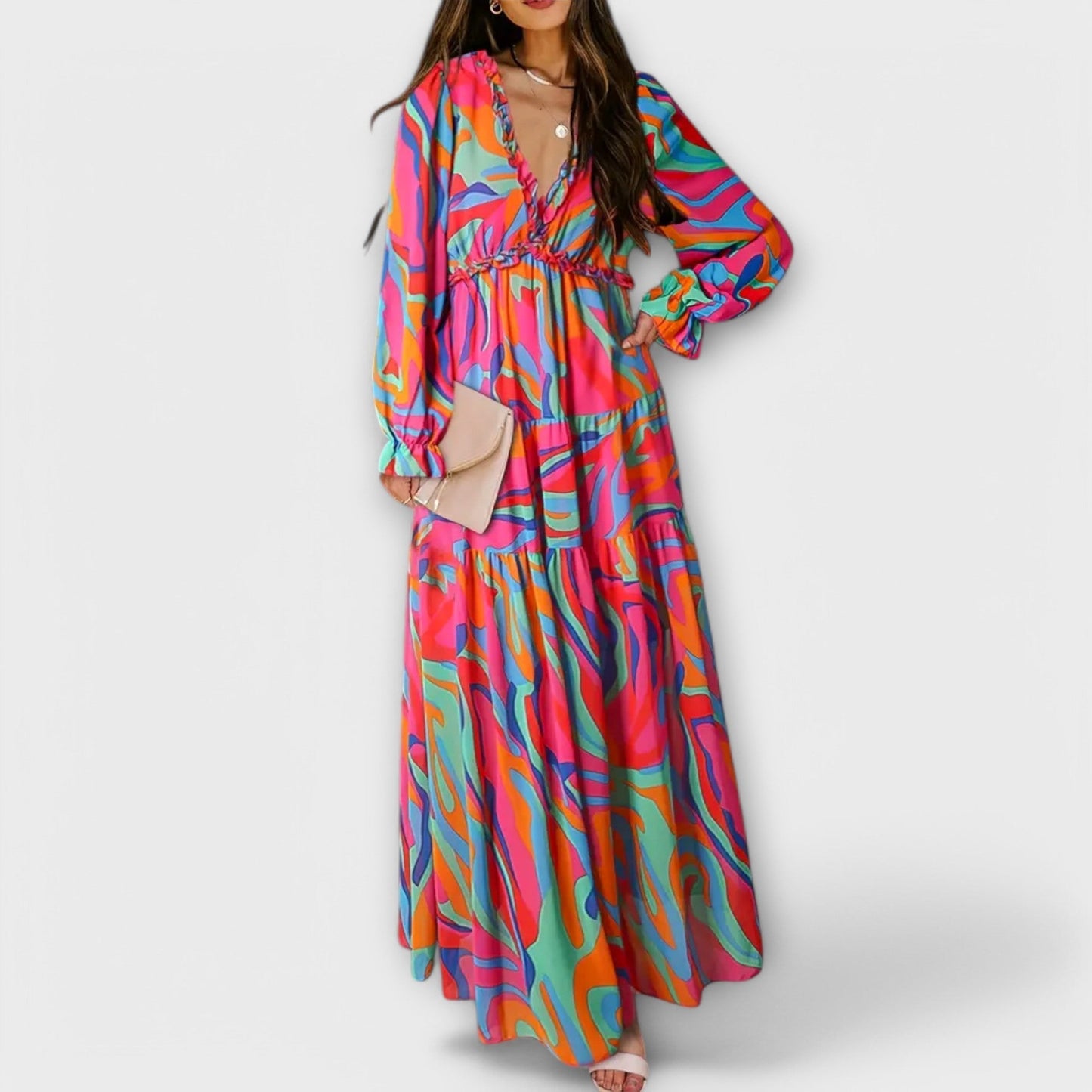 Beautiful Floral Long Maxi Dress