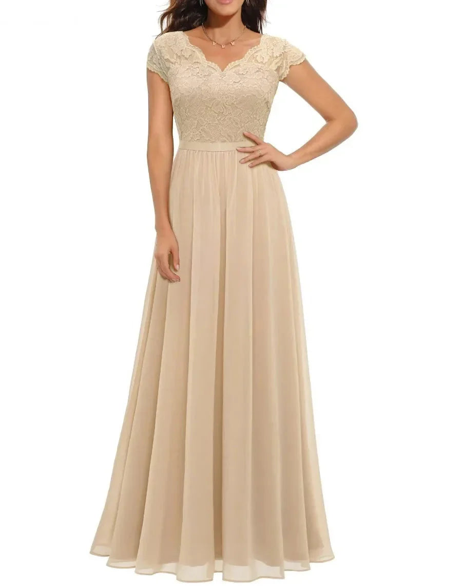 Beautiful Lace Evening Gown for Women