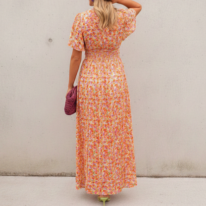 Beautiful Floral Long Evening Dress