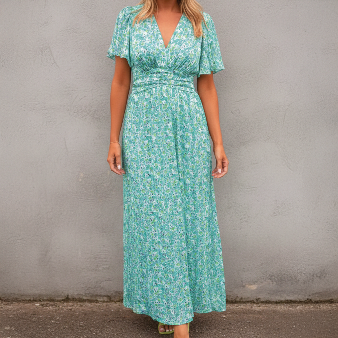 Beautiful Floral Long Evening Dress