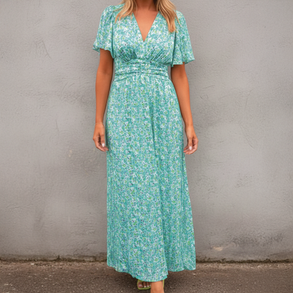 Beautiful Floral Long Evening Dress