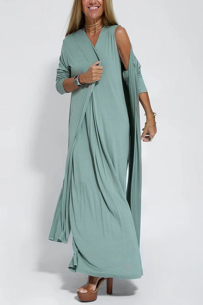 Beautiful Floor Length Dress with Matching Cardigan
