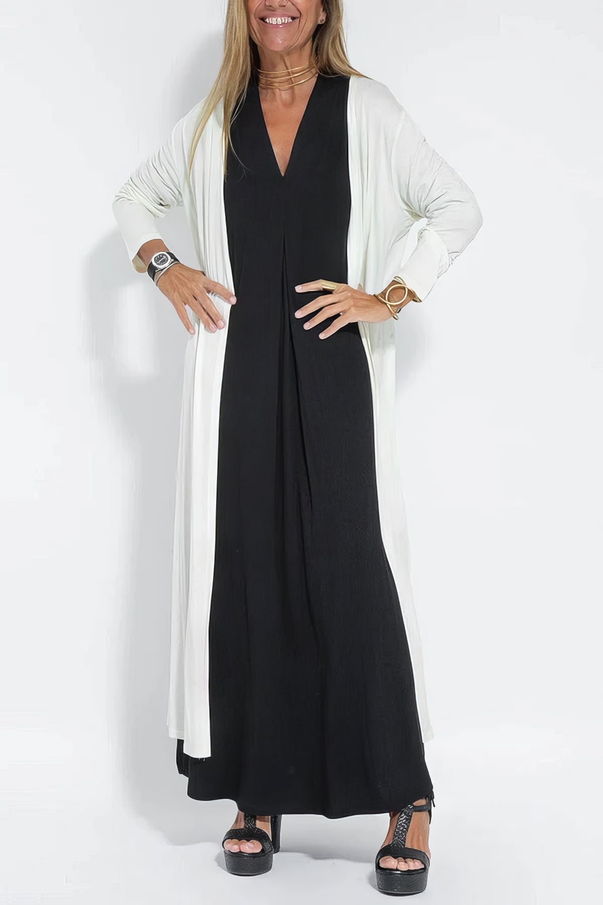 Beautiful Floor Length Dress with Matching Cardigan