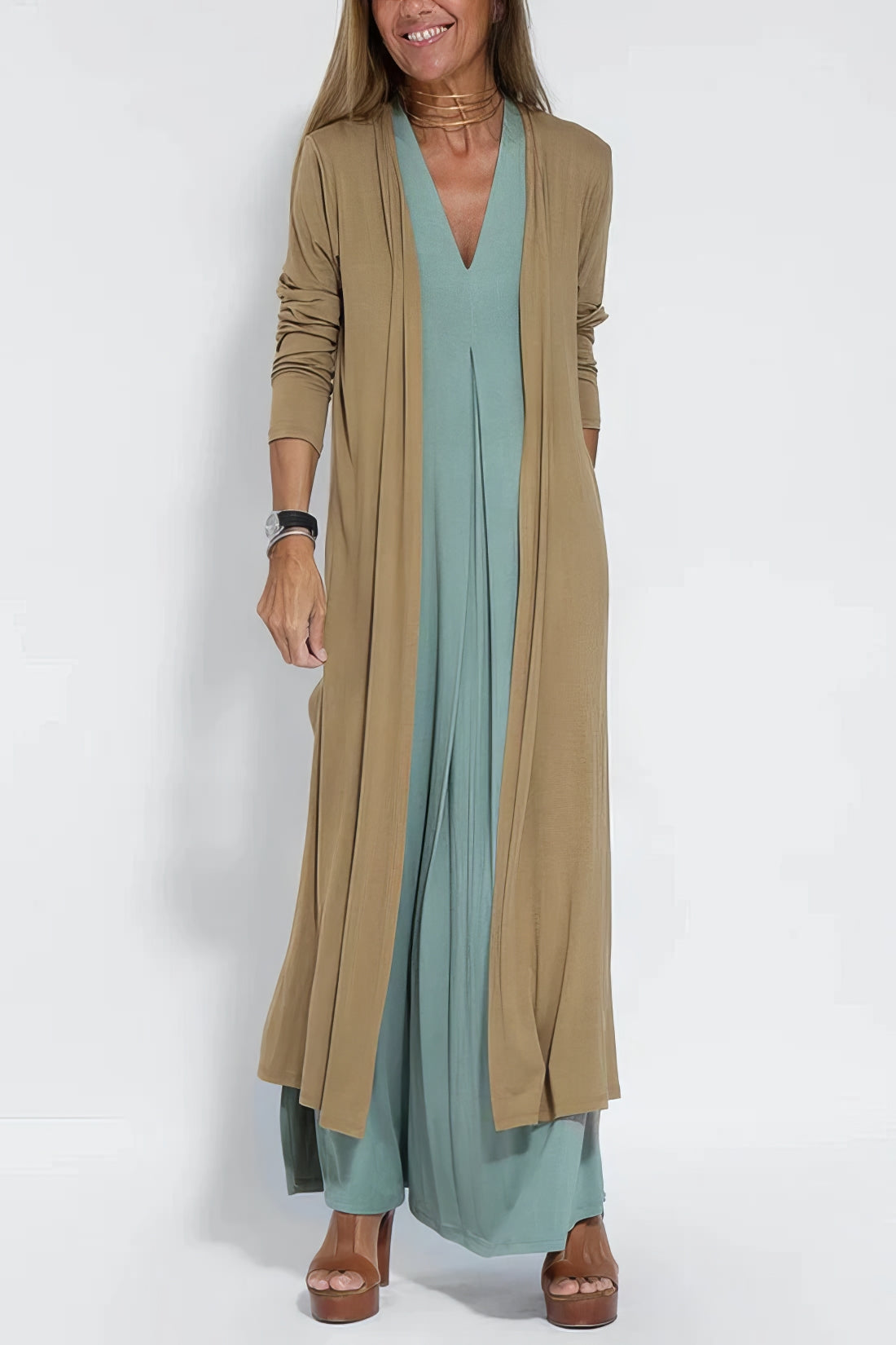 Beautiful Floor Length Dress with Matching Cardigan