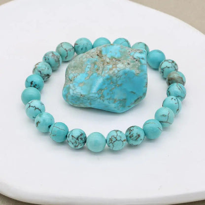 Blue Stone Beaded Bracelet