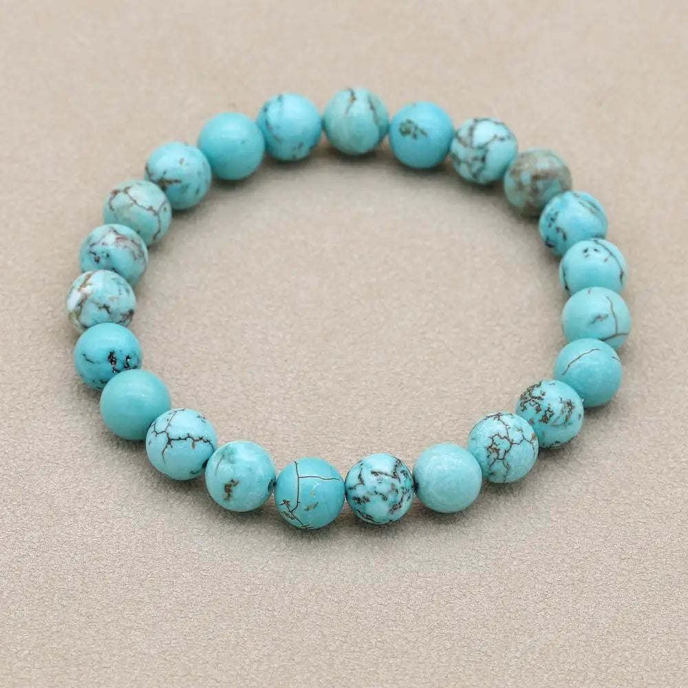 Blue Stone Beaded Bracelet
