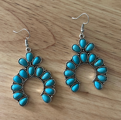 Blue Stone Drop Earrings - Olytrend
