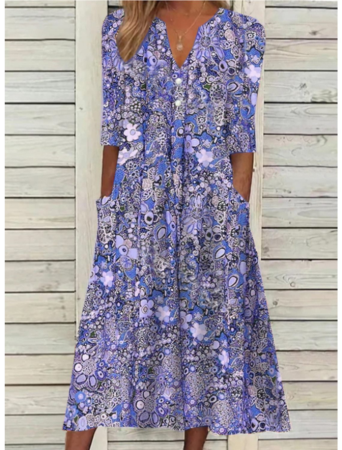 Image of Savannah | Women's V-Neck Maxi Dress