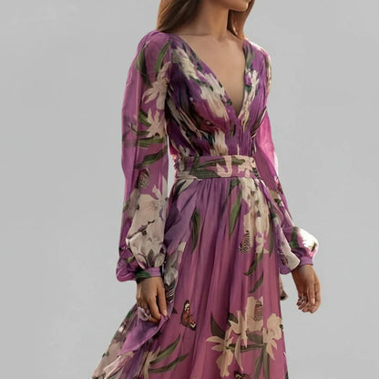 Beautiful Women's Floral Floor Length Dress