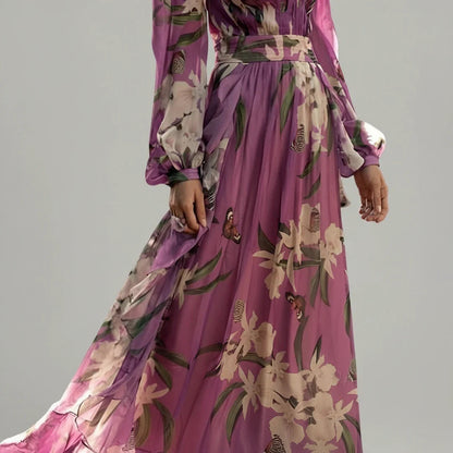 Beautiful Women's Floral Floor Length Dress