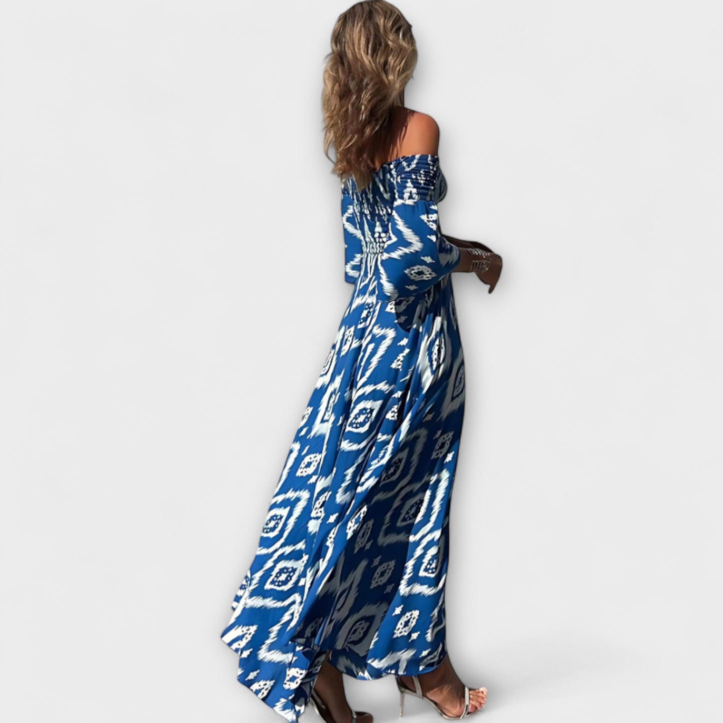 Beachy Floral Cold Shoulder Summer Dress