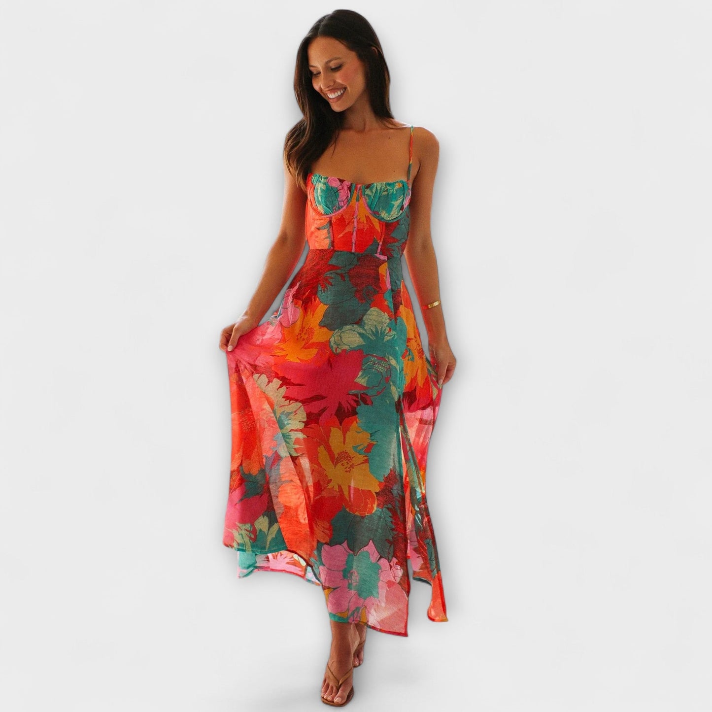 Beautiful Flower Party Dress for Ladies - Nocini