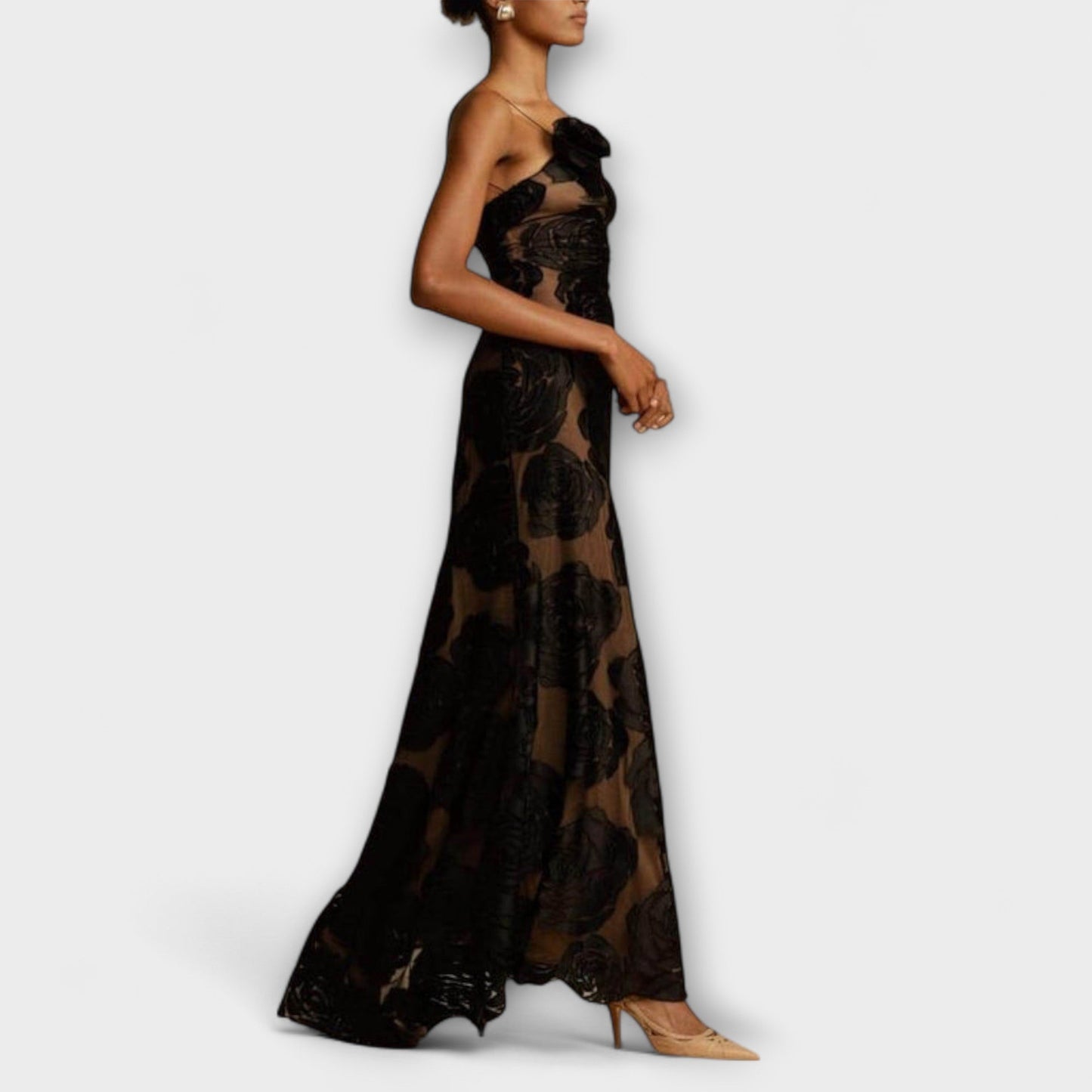 Beautiful Flower Long Dress for Summer Occasions