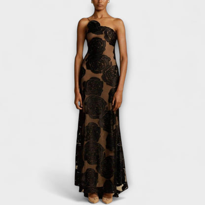 Beautiful Flower Long Dress for Summer Occasions