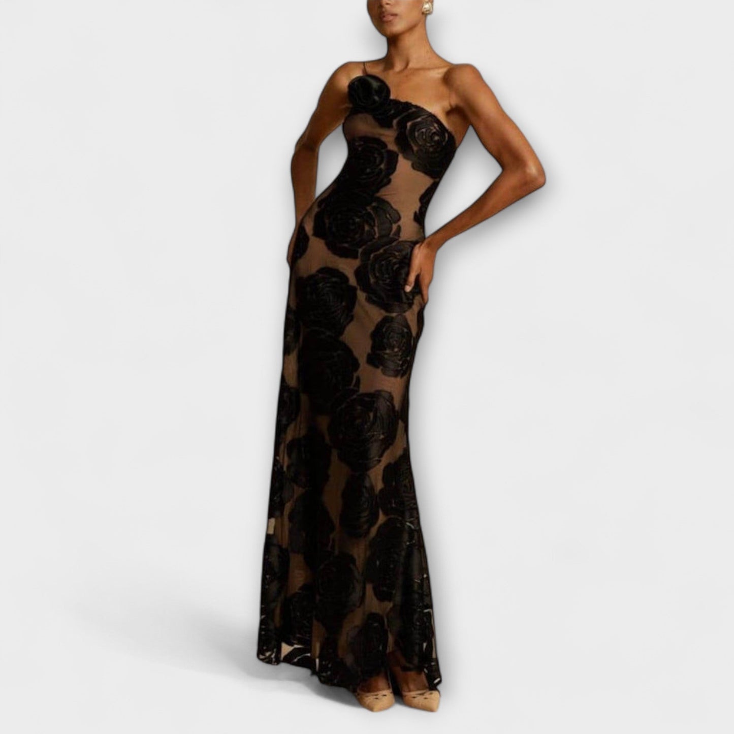 Beautiful Flower Long Dress for Summer Occasions