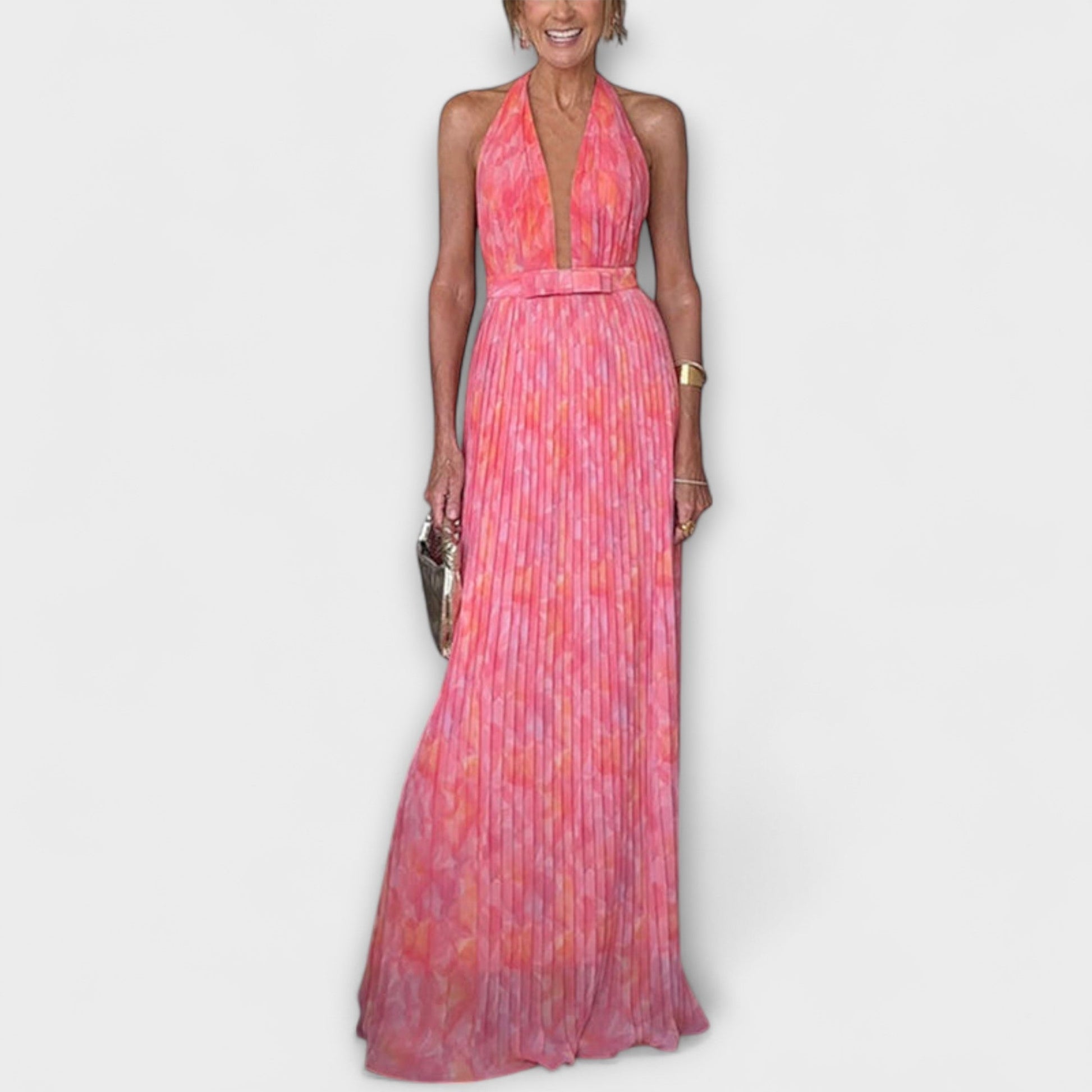 Beautiful Halter Neck Flowy Maxi Dress for Women - Nocini