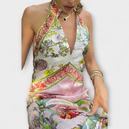 Beautiful Strapless Backless Summer Maxi Dress
