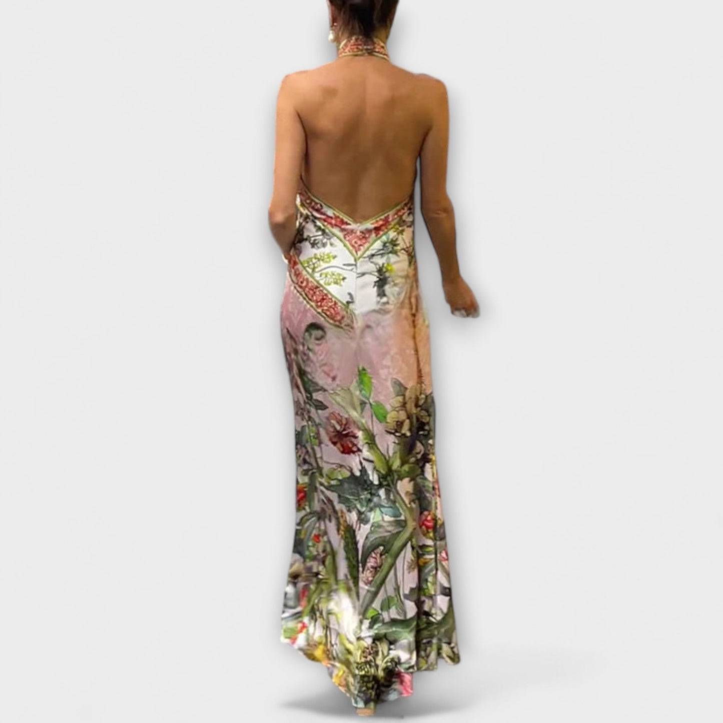 Beautiful Strapless Backless Summer Maxi Dress