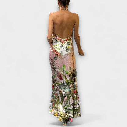 Beautiful Strapless Backless Summer Maxi Dress