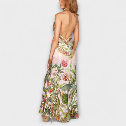Beautiful Strapless Backless Summer Maxi Dress