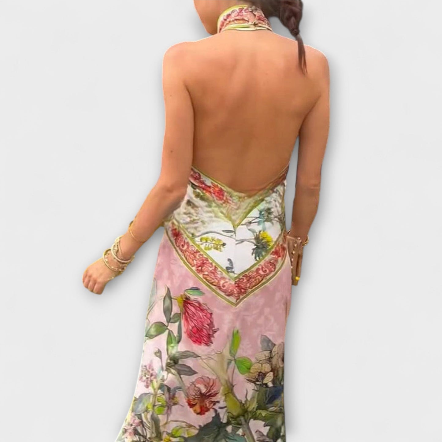 Beautiful Strapless Backless Summer Maxi Dress