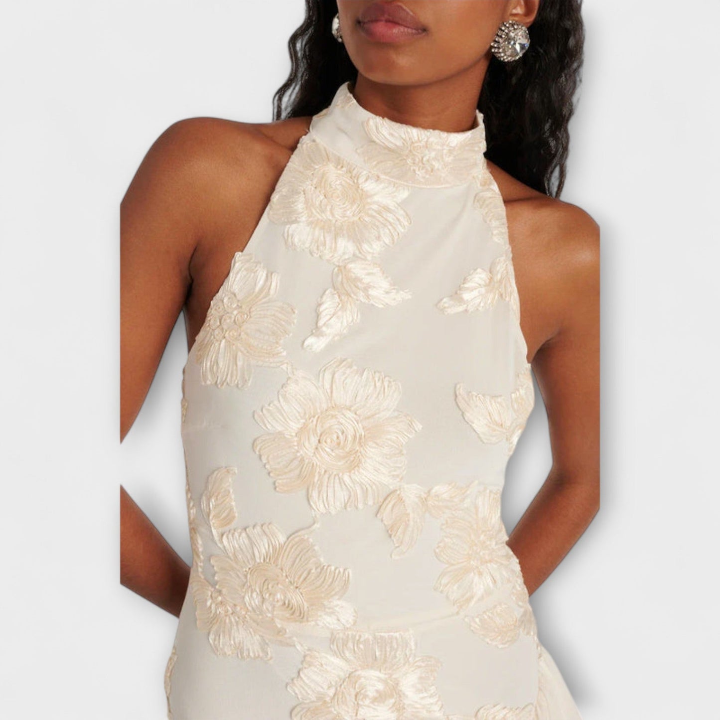 Beautiful Floral Long Evening Dress for Women