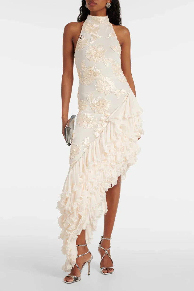 Beautiful Floral Long Evening Dress for Women