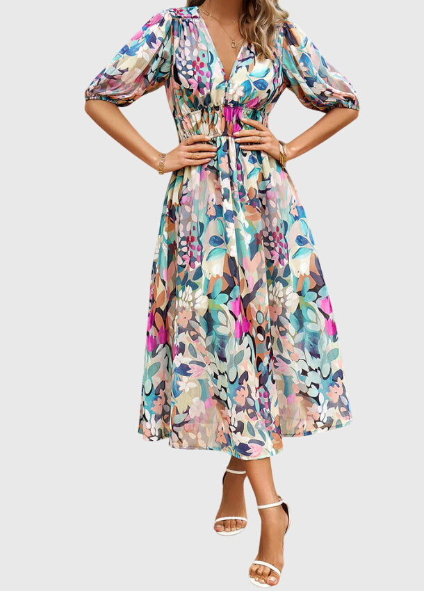 Beautiful Flower Knee Length Party Dress