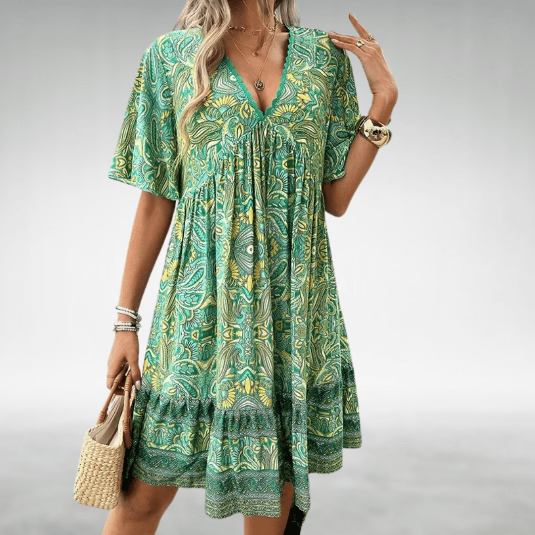 Boho Chic Cotton Sundress for Women - Nocini