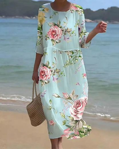 Beautiful Ladies Floral Tea Dress - Nocini