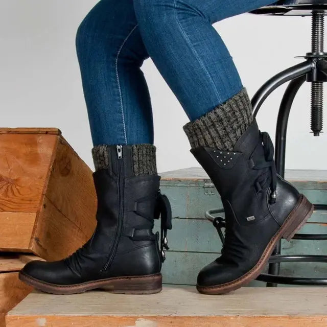 Ankle High Sparkly Winter Boots for Women - Nocini