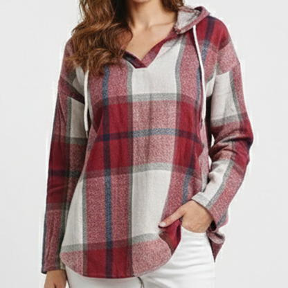 Big Red Relaxed Fit Hooded Sweatshirt - Nocini