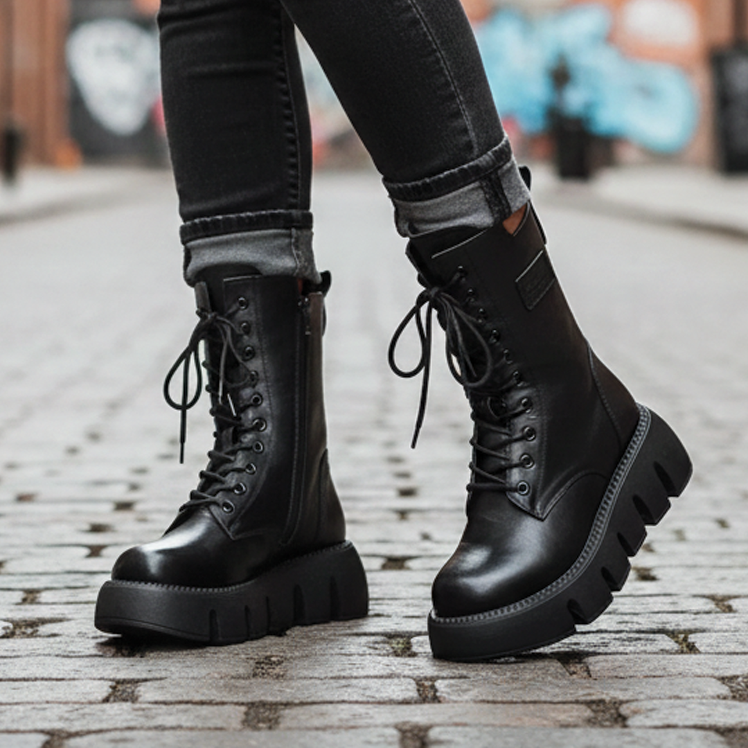 Block Heel Ankle Boots - Nocini