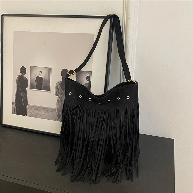Bohemian Tassel Crossbody Bag - Nocini